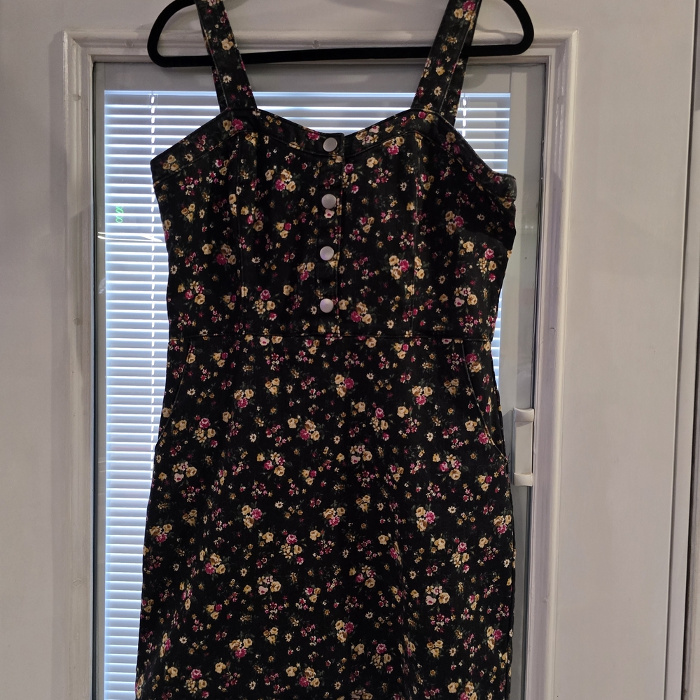 No Boundaries Floral Black Dress